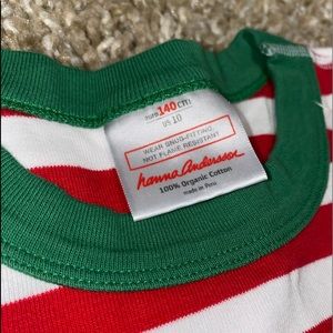 Candy cane stripe pajamas